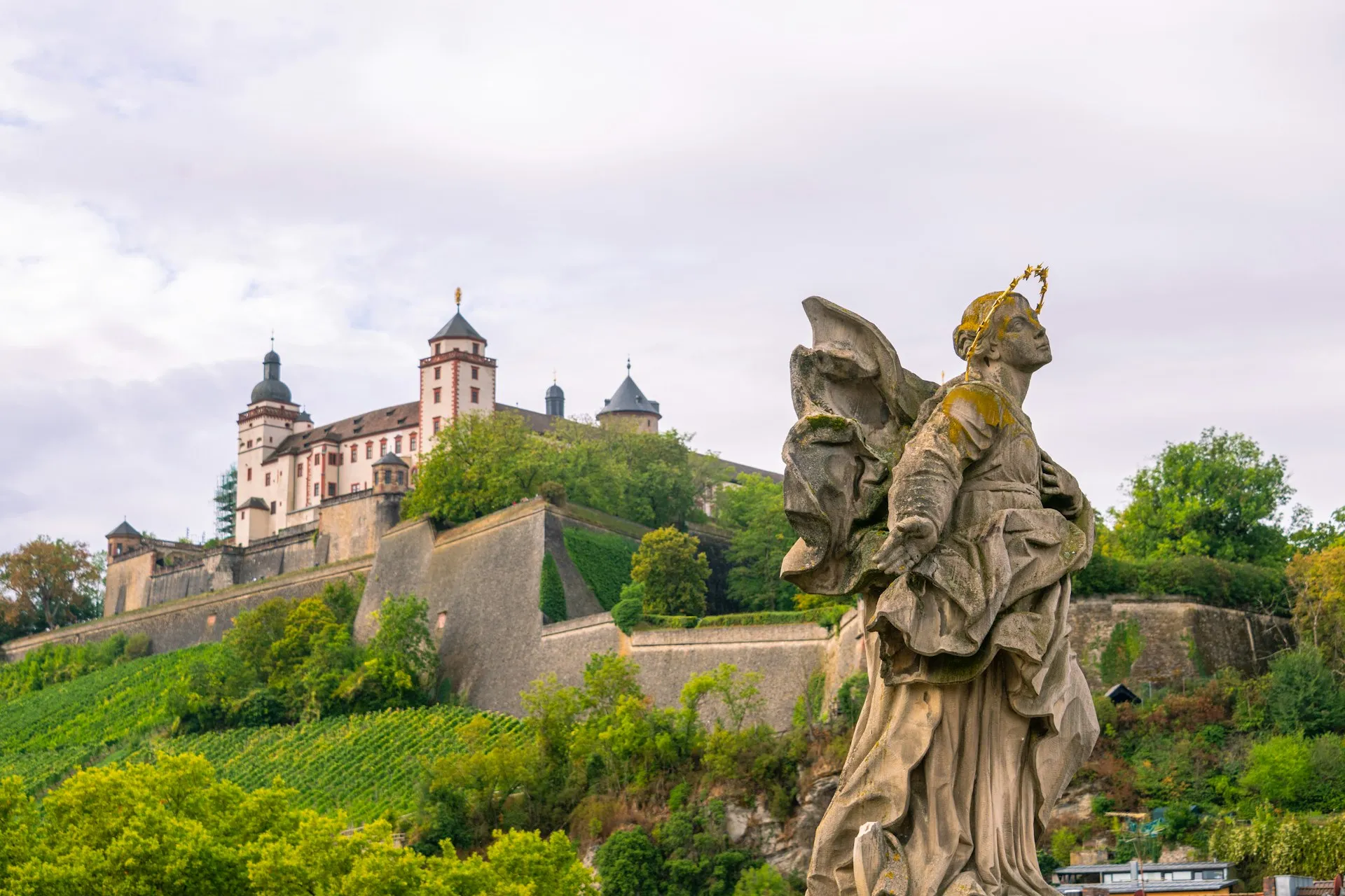 Fæstningen i Würzburg over vinmarkerne